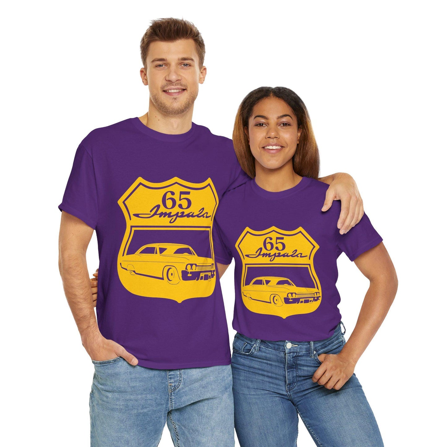 Classic Car Enthusiast Tee - 65 Impala Graphic, Impala