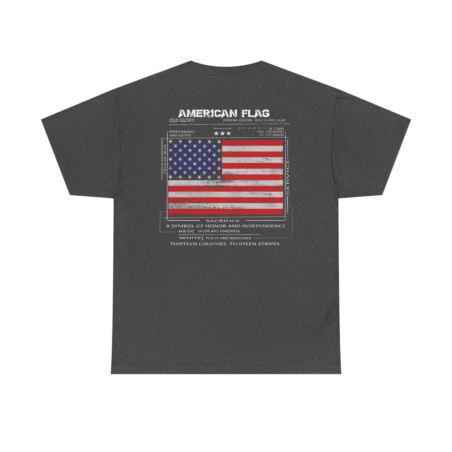 American Flag Patriotic Tee, Unisex Cotton 4th of July T-Shirt