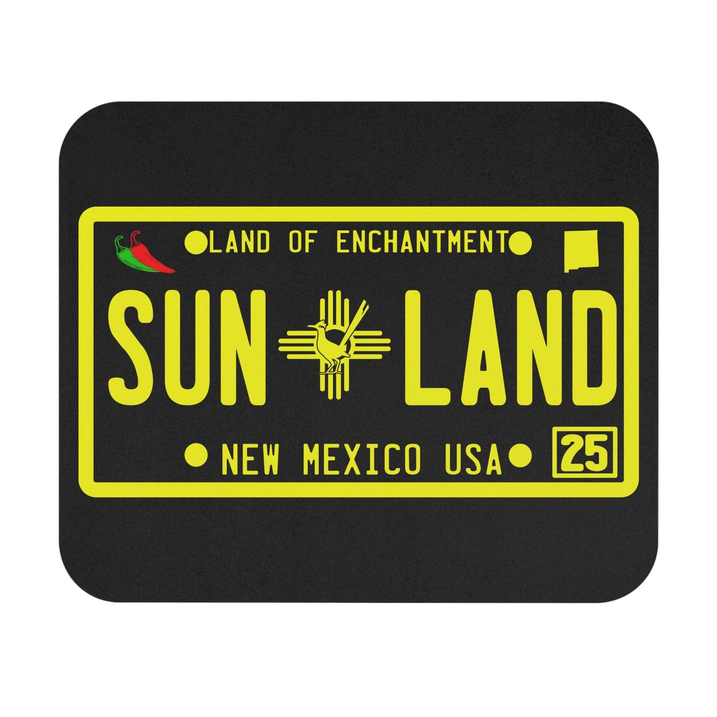 Sunland New Mexico License Plate Mouse Pad: Southwest Desk Decor