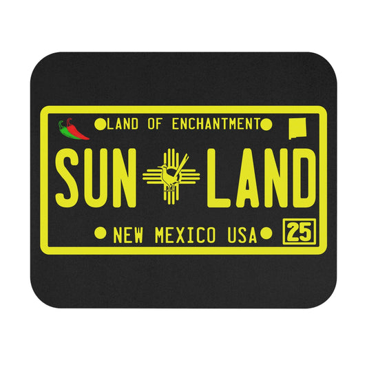 Sunland New Mexico License Plate Mouse Pad: Southwest Desk Decor