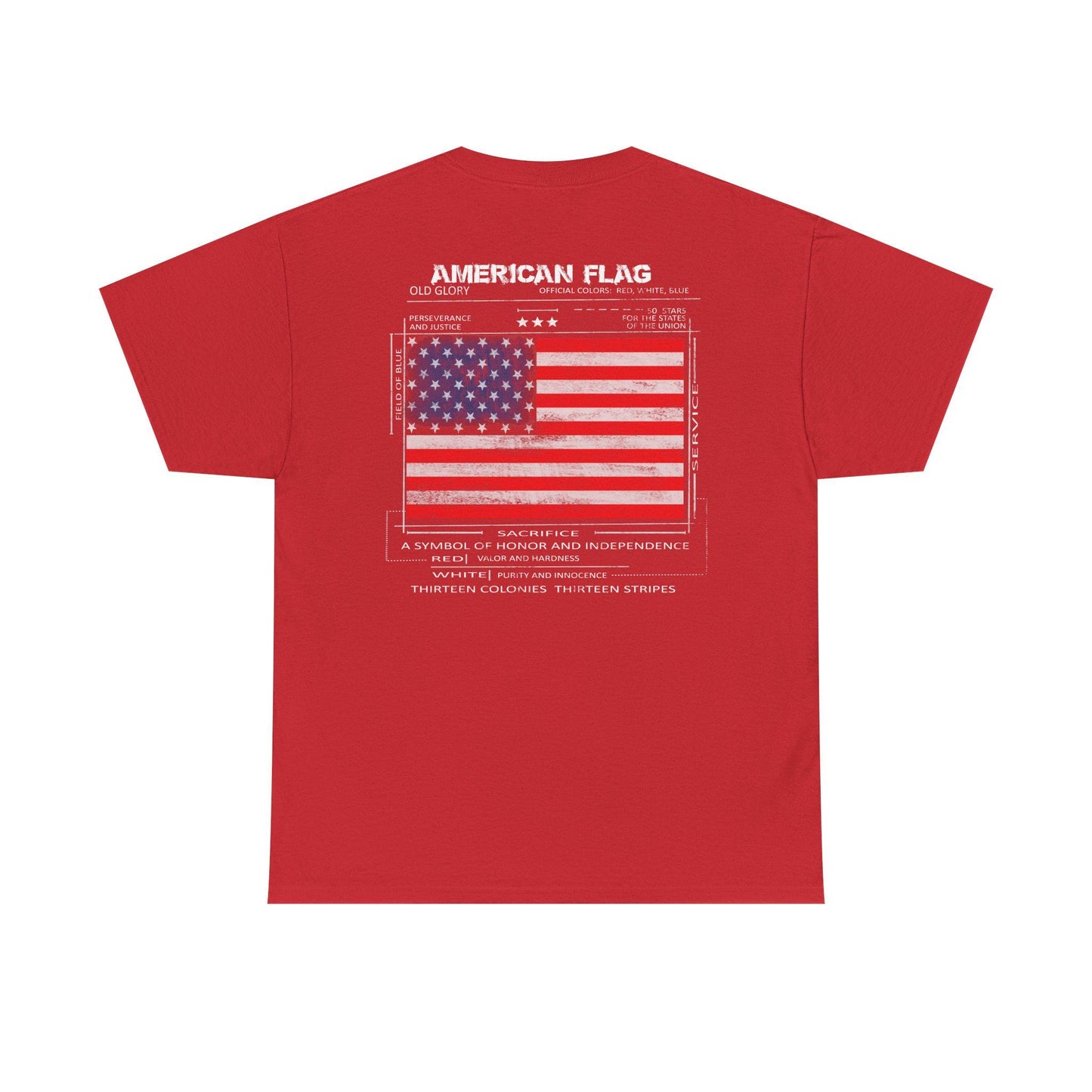 American Flag Patriotic Tee, Unisex Cotton 4th of July T-Shirt