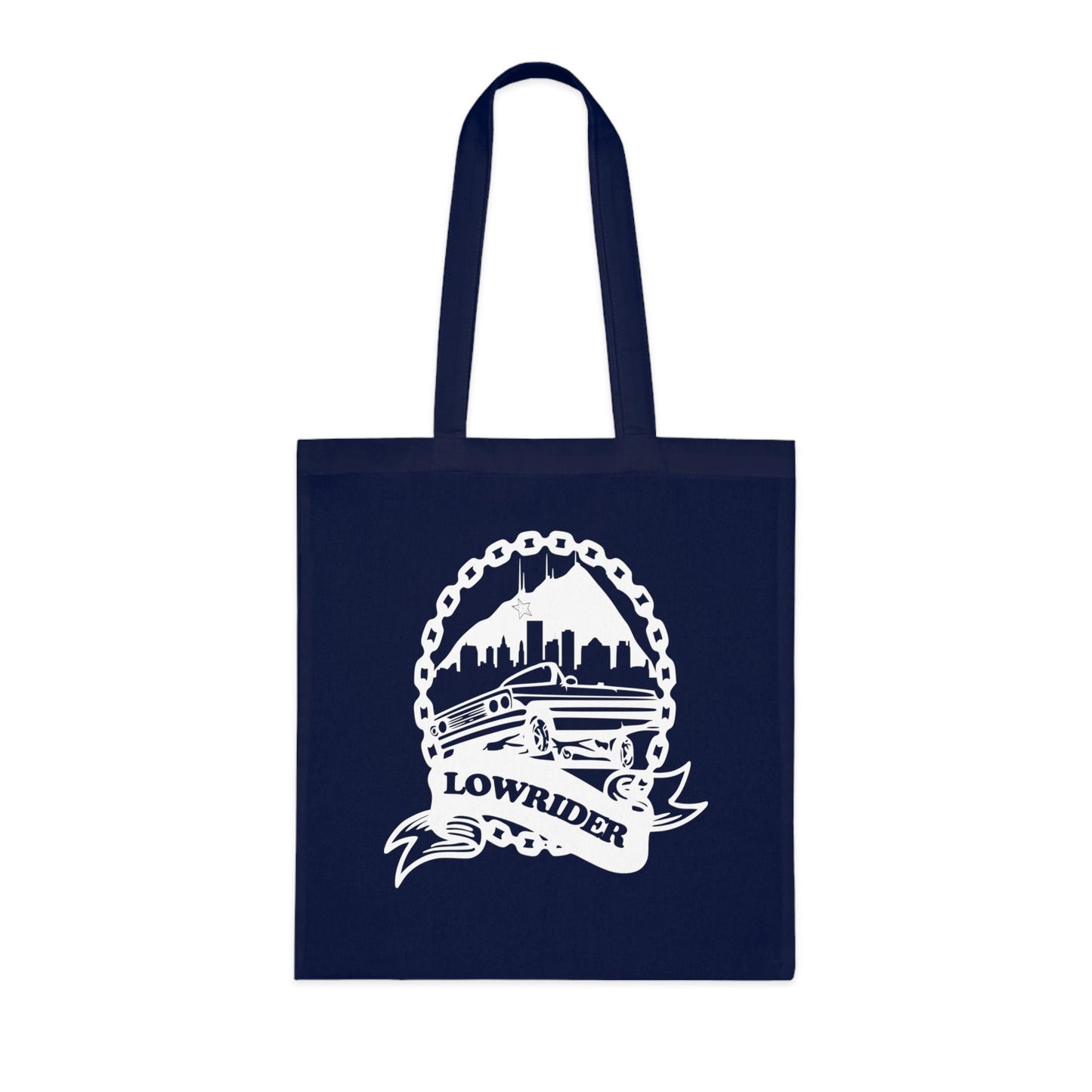 Vintage Lowrider Graphic Cotton Tote Bag: Car Lover Gift