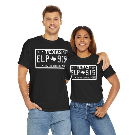 El Paso Texas License Plate T-Shirt: Southwestern Souvenir Tee