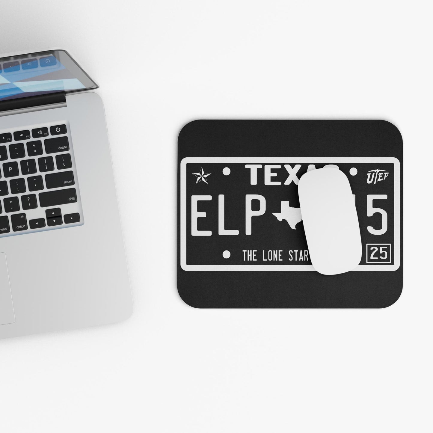 El Paso Texas License Plate Mouse Pad - Southwestern Desk Decor