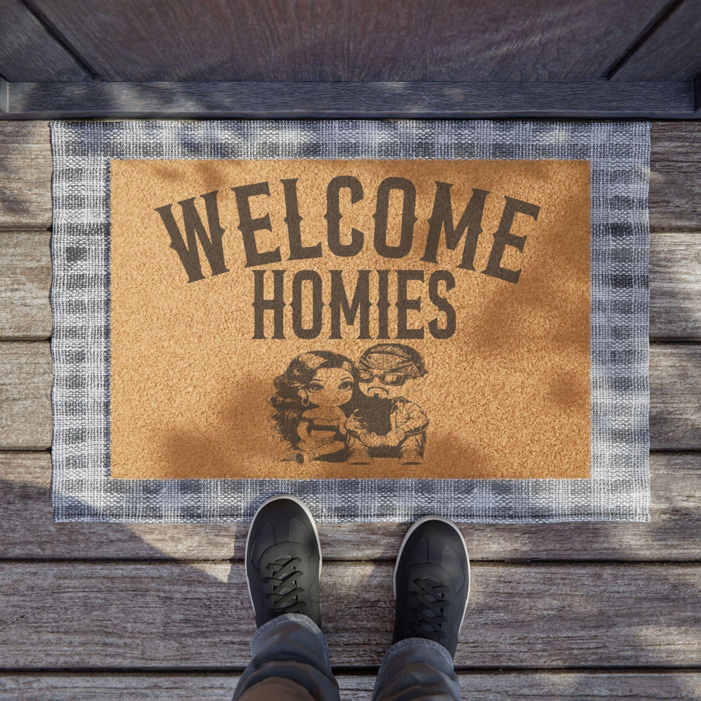 Welcome Homies, Lowrider Cholo,Housewarming Gift, Front Porch Decor