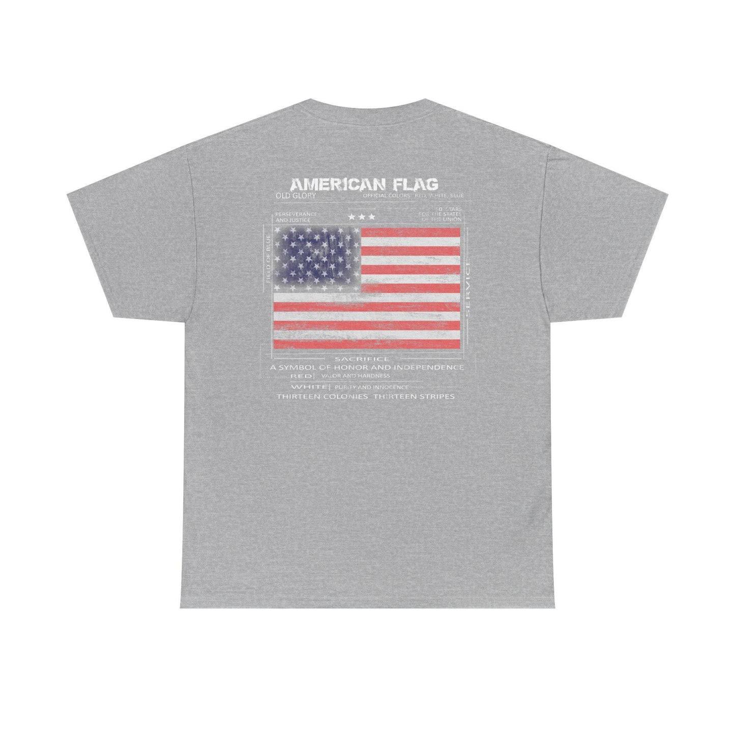 American Flag Patriotic Tee, Unisex Cotton 4th of July T-Shirt