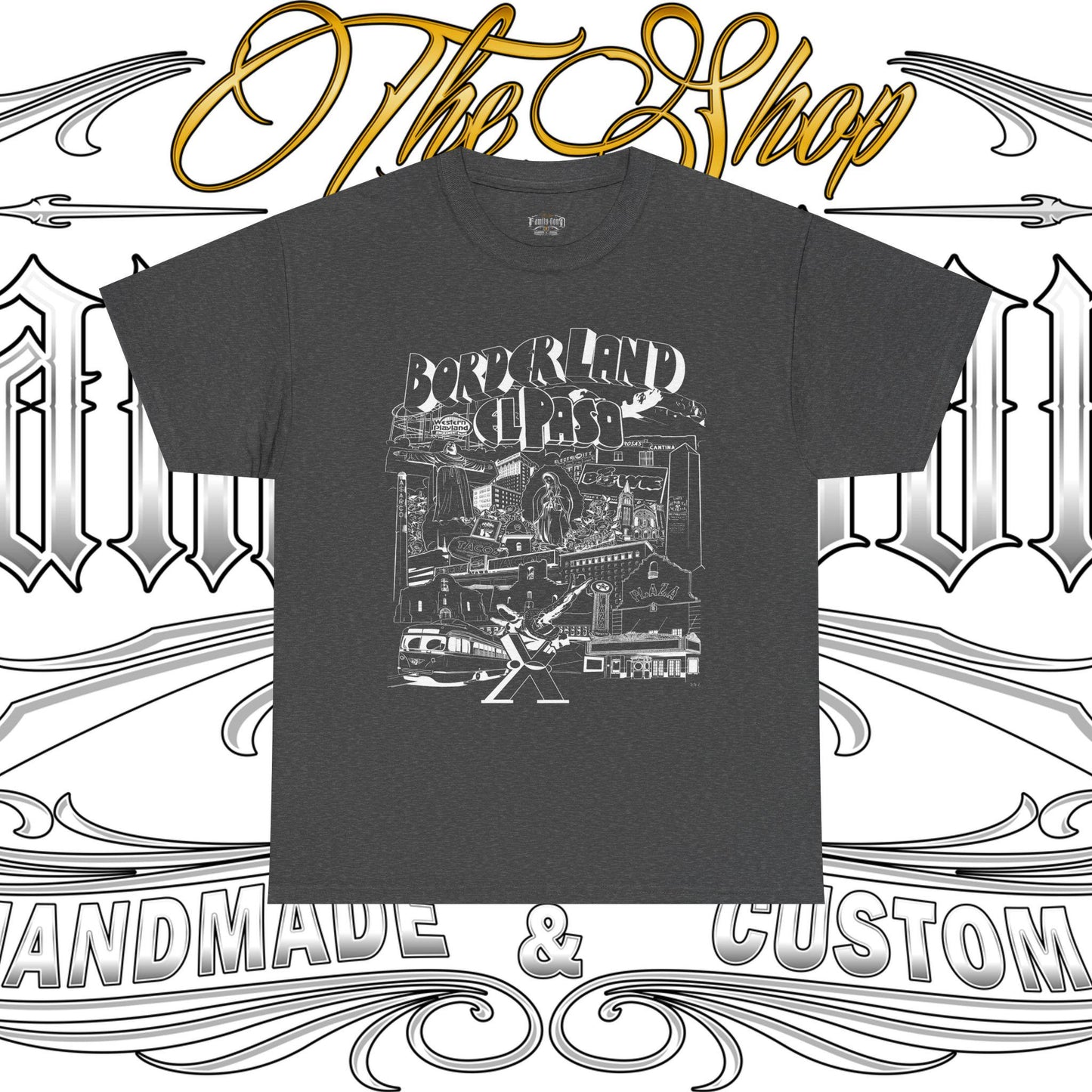 Borderland El Paso Graphic Tee - Unisex Heavy Cotton T-Shirt
