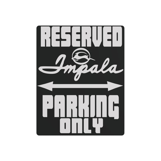 Impala Parking Only Sign: Classic Car Garage Art