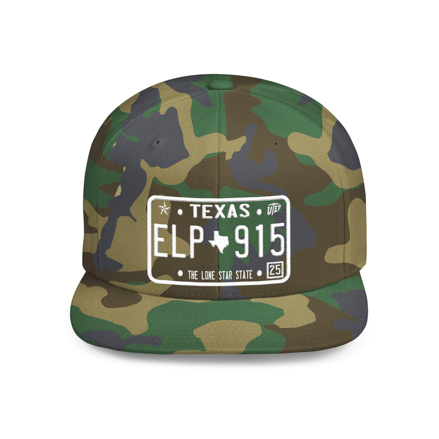 El Paso Texas License Plate Snapback Cap, Vintage Style
