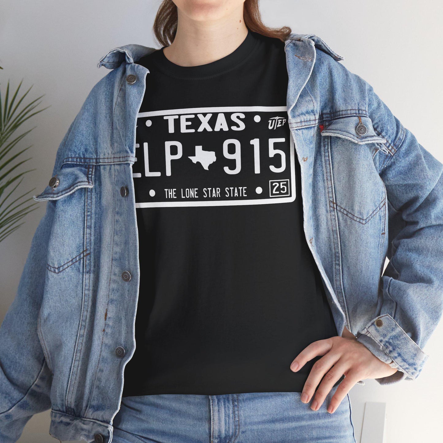 El Paso Texas License Plate T-Shirt: Southwestern Souvenir Tee