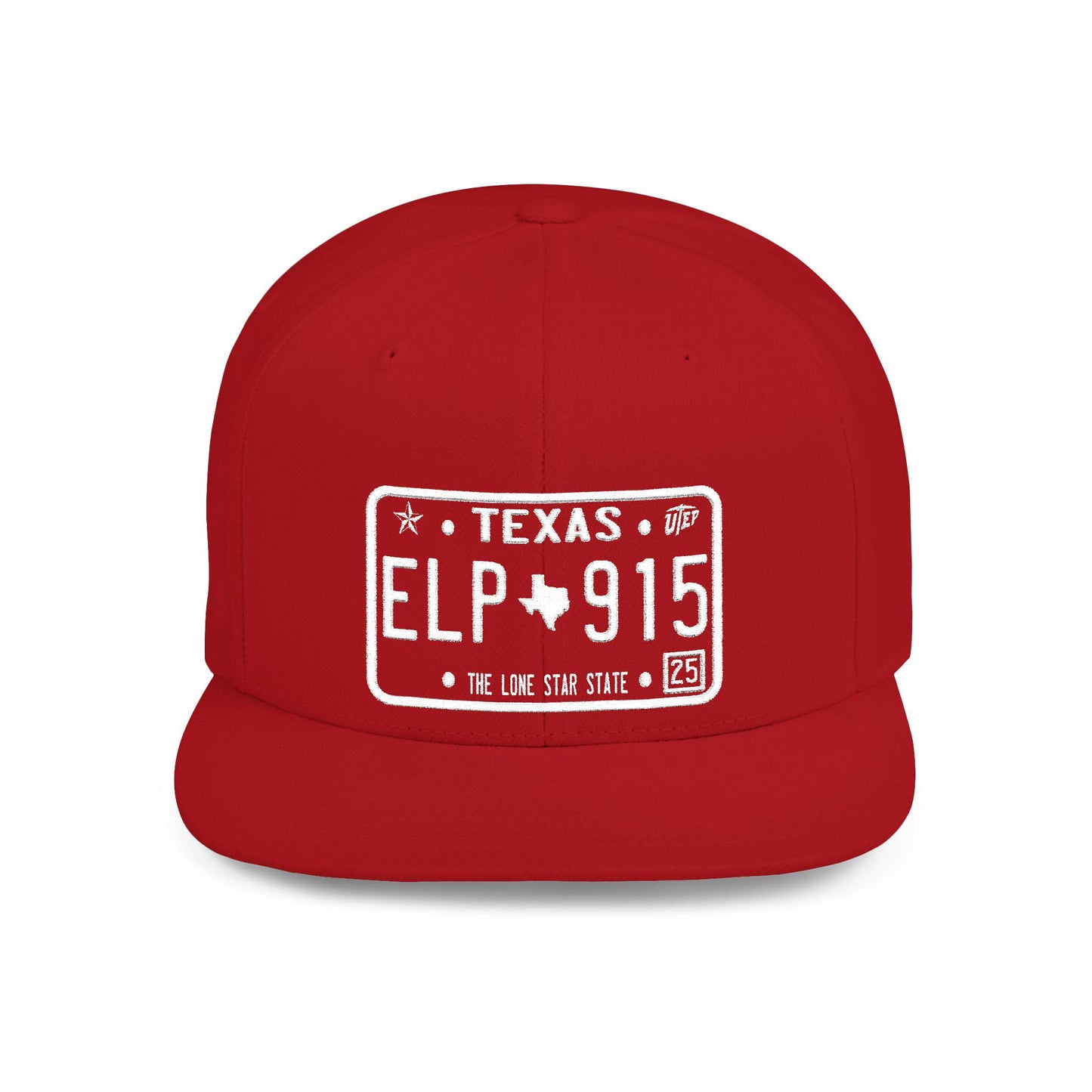 El Paso Texas License Plate Snapback Cap, Vintage Style