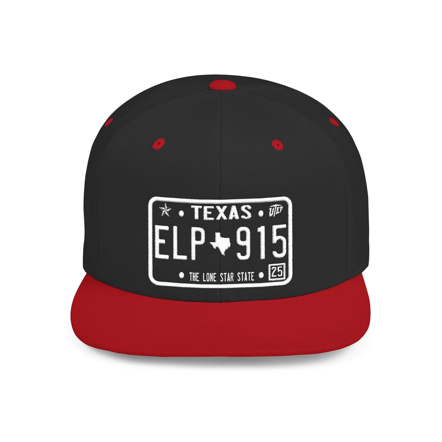 El Paso Texas License Plate Snapback Cap, Vintage Style