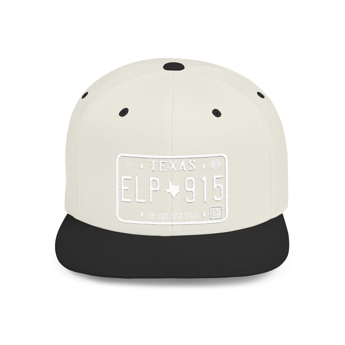 El Paso Texas License Plate Snapback Cap, Vintage Style
