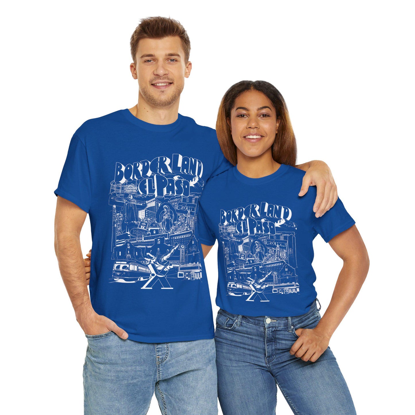 Borderland El Paso Graphic Tee - Unisex Heavy Cotton T-Shirt