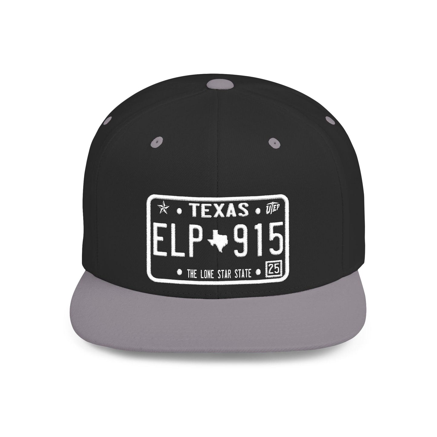 El Paso Texas License Plate Snapback Cap, Vintage Style