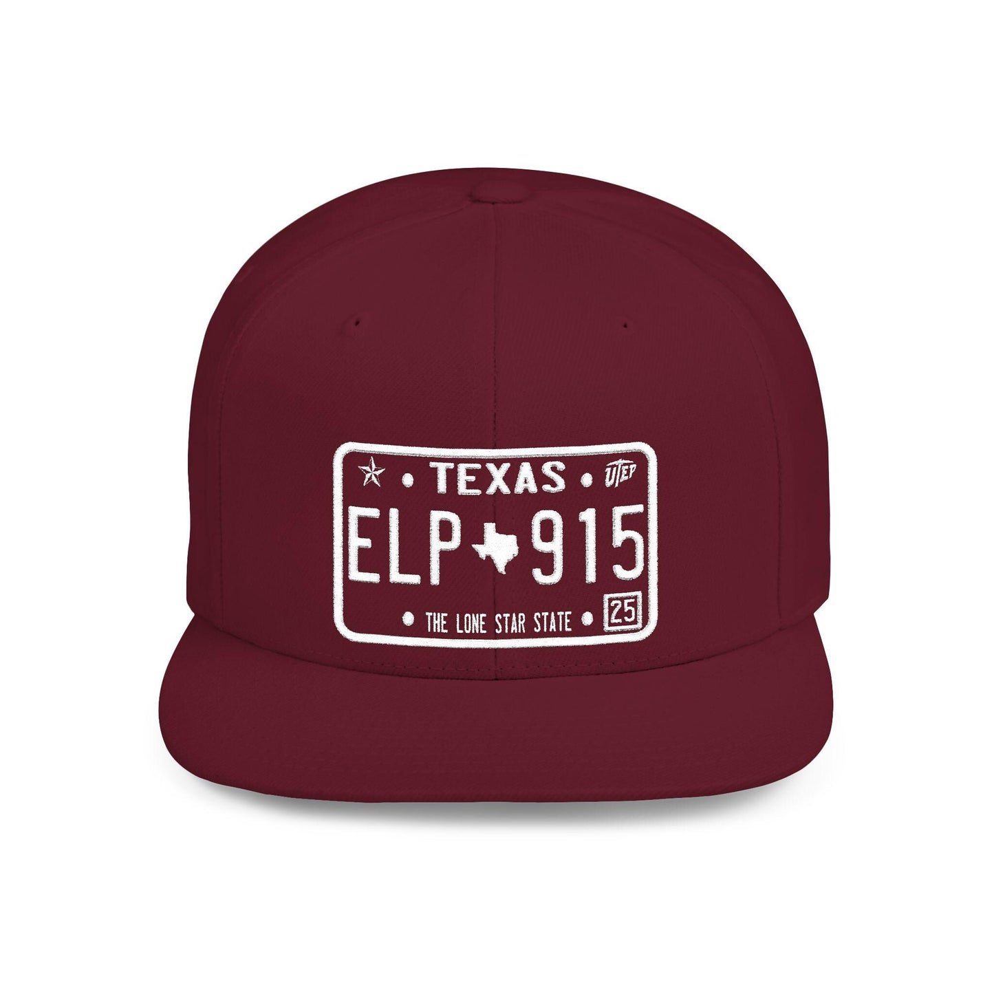 El Paso Texas License Plate Snapback Cap, Vintage Style