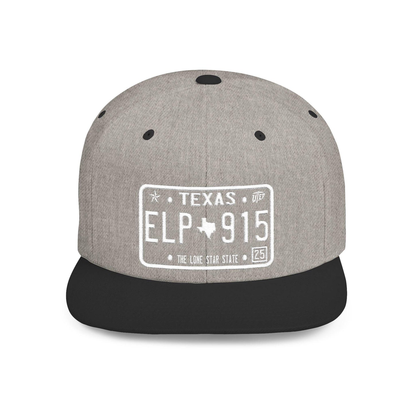 El Paso Texas License Plate Snapback Cap, Vintage Style